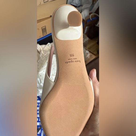 Kate Spade New York Riley Cream Slingback Heels - Picture 9 of 11